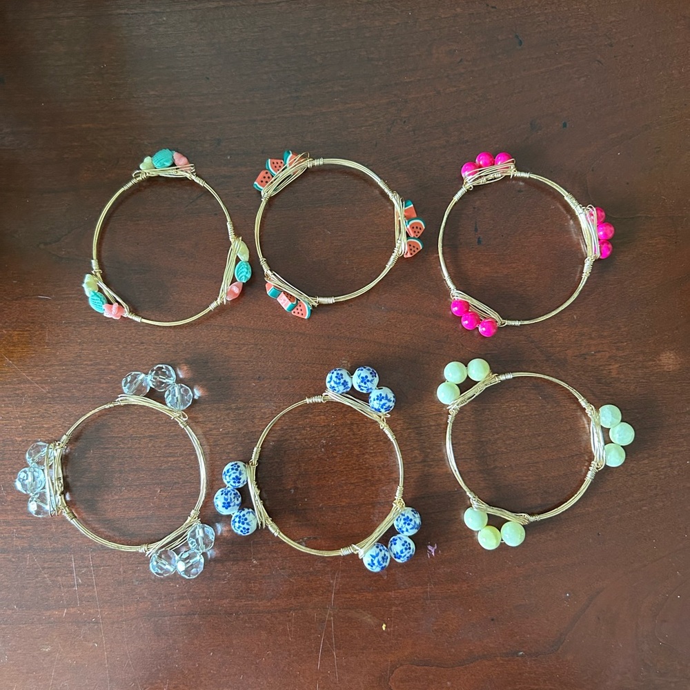Handmade beaded bracelets inspired bourbon and bowties